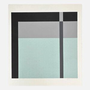 1992 'Blue Ice' Lithograph by Jeanne Garant